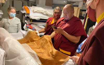 Lama Pema visits Shambhala Archives